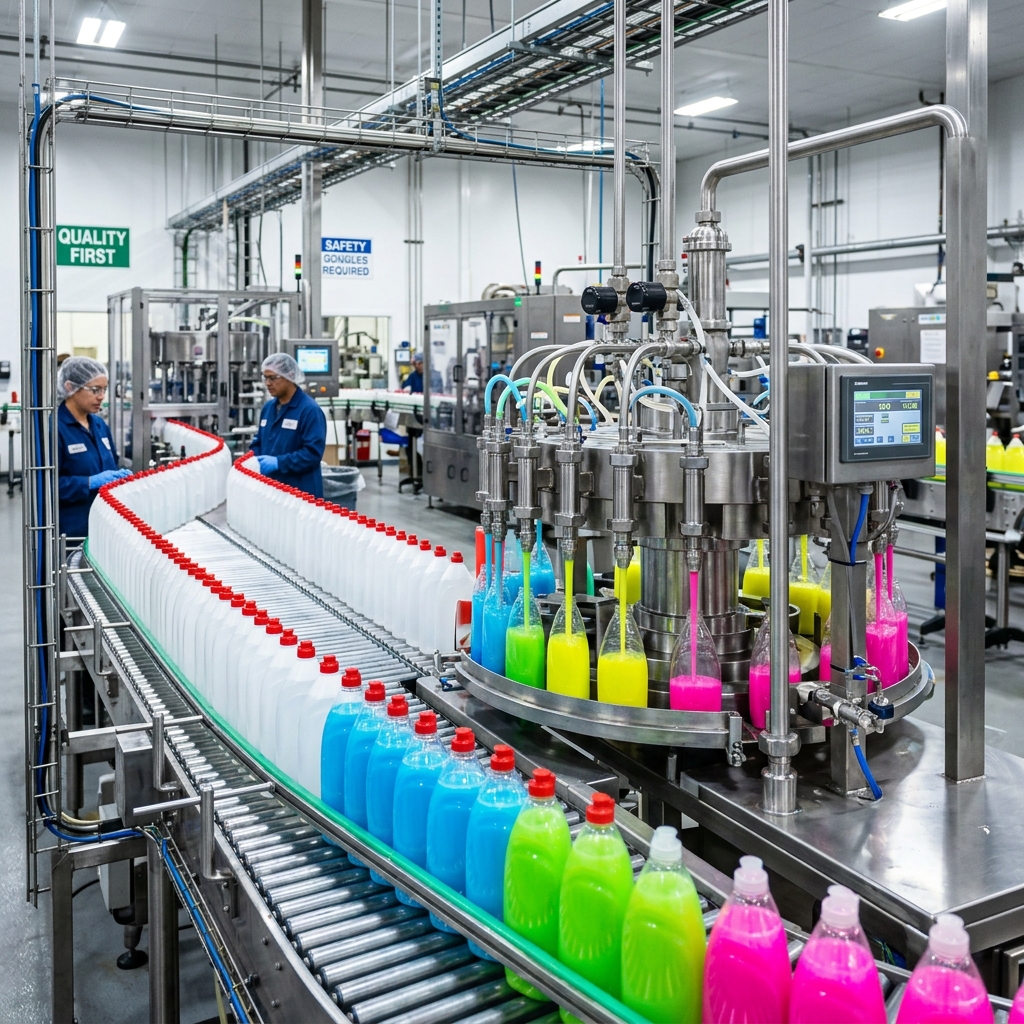 Sản xuất hóa chất giặt tẩy